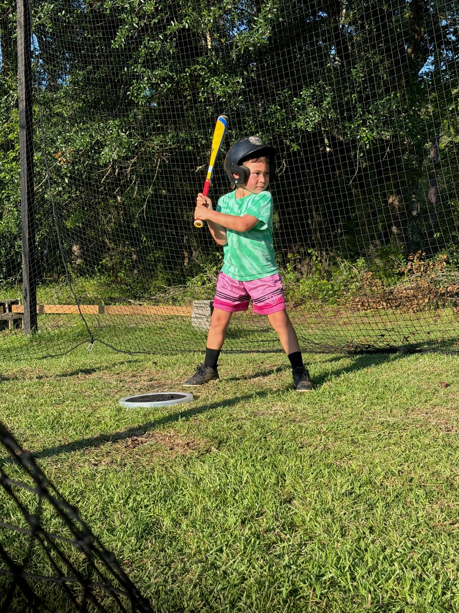 taking swings off the tee