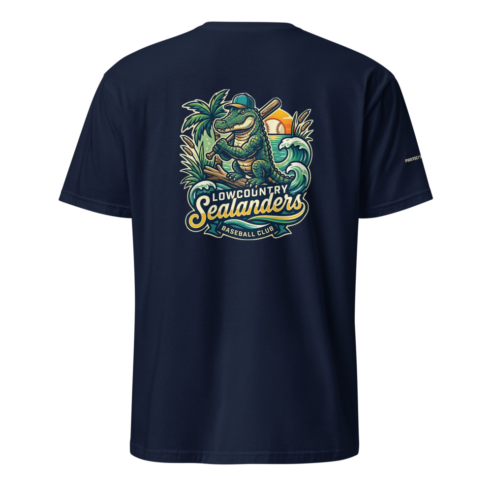 Back Crest T-Shirt — Navy