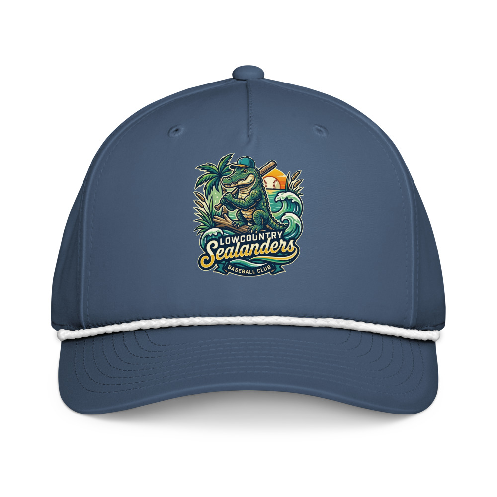 Crest Rope Cap — Light Blue/White