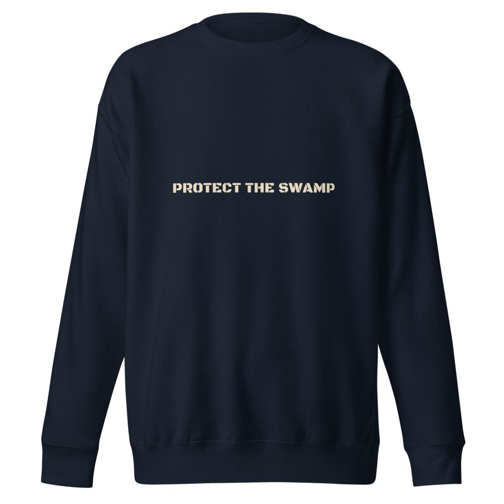 Protect The Swamp Crewneck Sweatshirt (Large Logo on Back) — Navy Blazer