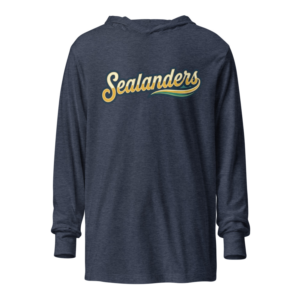 Hooded Long-Sleeve Tee — Heather Navy