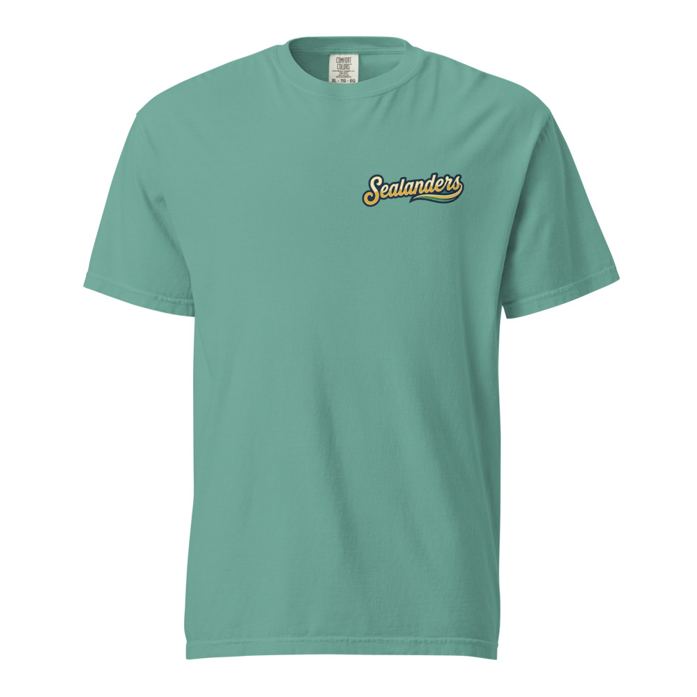 Heavyweight Small Script, Big Logo T-Shirt - Comfort Colors — Seafoam