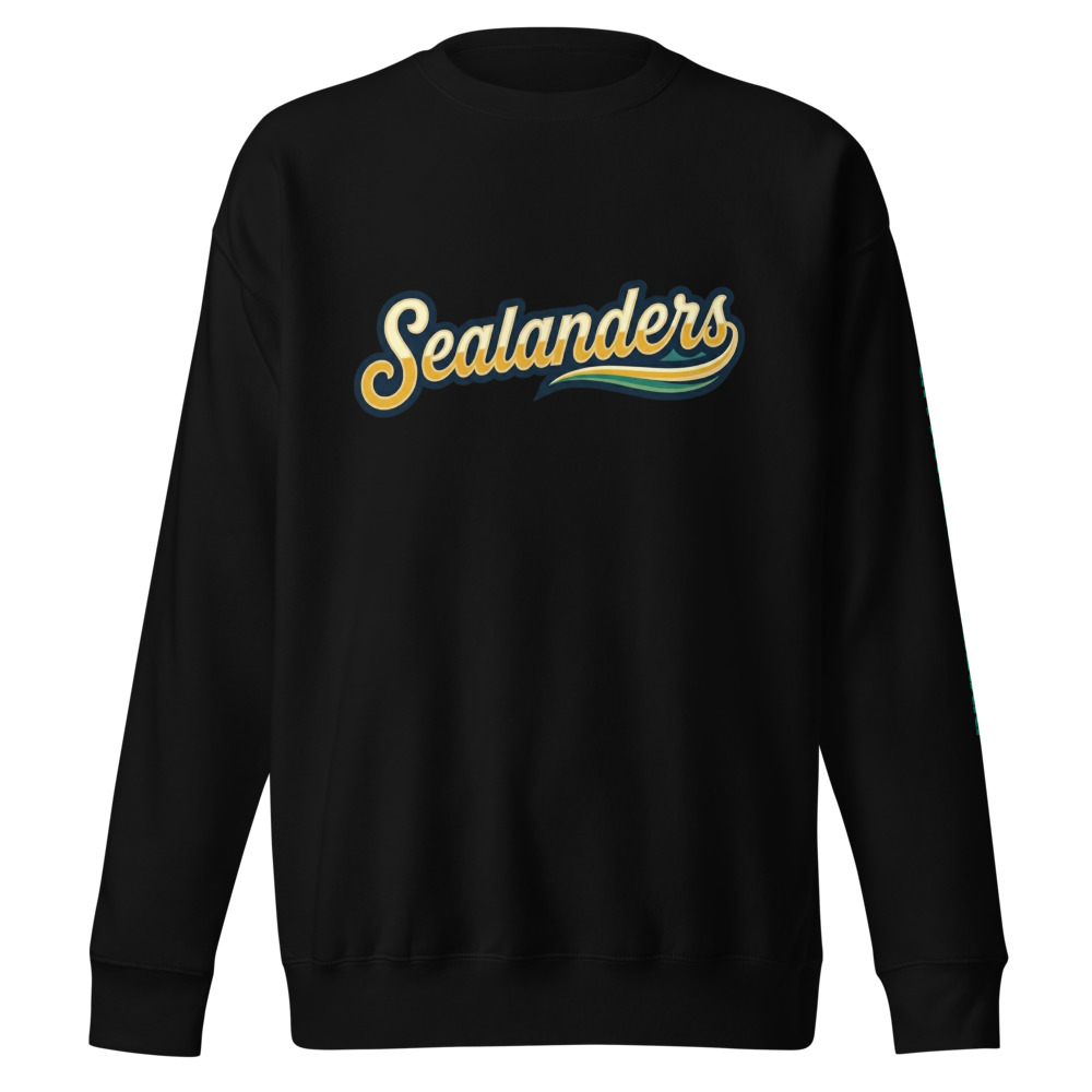 Sealanders Full Print Crewneck (Front, Sleeve, Back) — Black