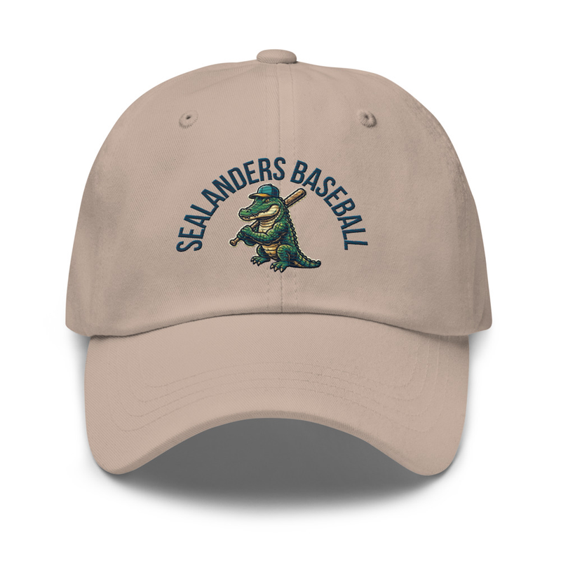 Sealanders Baseball Gator Dad Hat — Stone